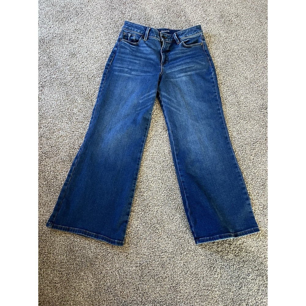 Liz Claiborne high rise‎ flare jeans women's size 8P Distressed